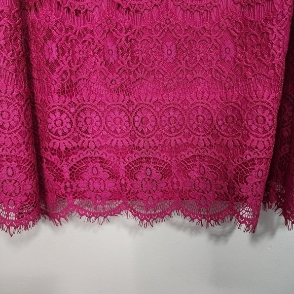 Eliza J Pink Fucia Lace Cocktail Dress Evening Event Party Wedding Guest - Picture 9 of 13